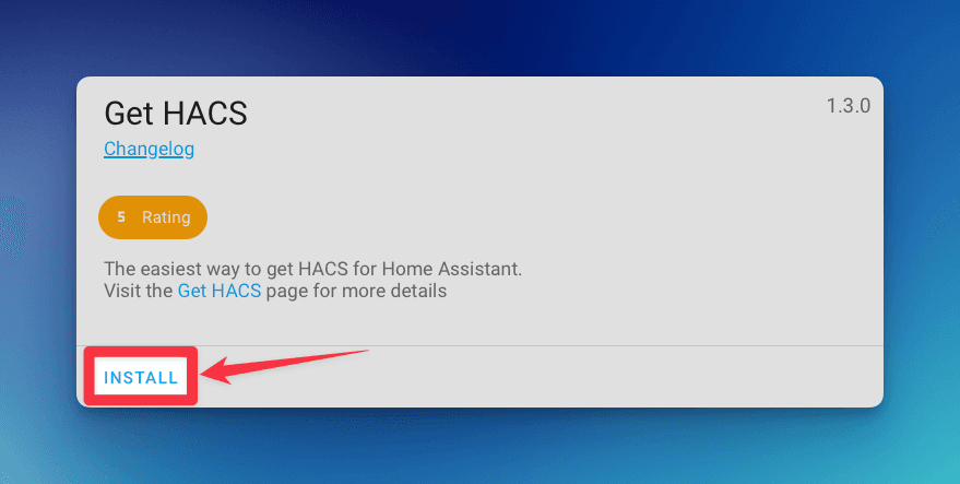 Install HACS